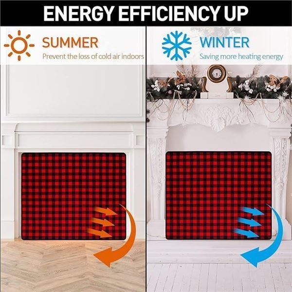 Energy Efficiency Up Fireplace Cover (45in x 34in)