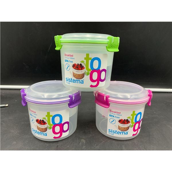 Breakfast To Go Containers (3ct)