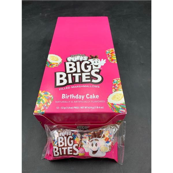 Stuffed Puffs Big Bites Filled Marshmallows-Birthday Cake Flavour (12 x 52g)