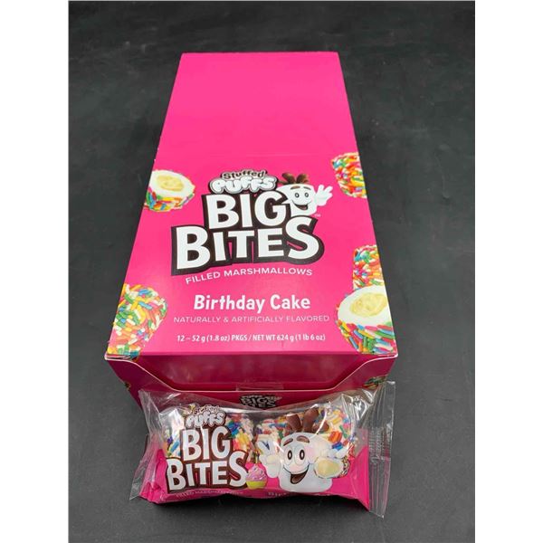 Stuffed Puffs Big Bites Filled Marshmallows-Birthday Cake Flavour (12 x 52g)