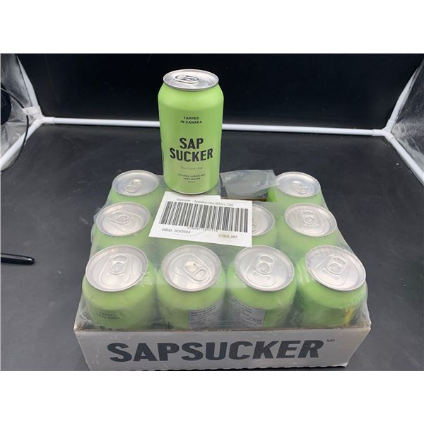 Sap Sucker Lime Organic Sparkling Tree Water (12 x 355ml)