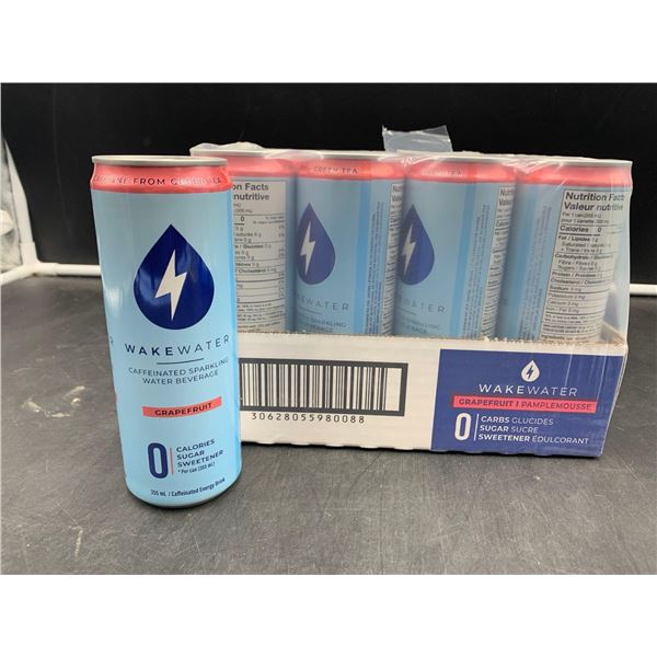 Wake Water Grapefruit Caffeinated Sparkling Water Beverage (12 x 355ml)