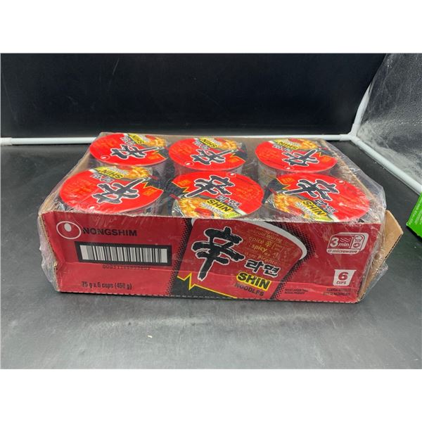 Nongshim Spicy Ramyun Noodles with Seasoning Mix (6 x 75g)