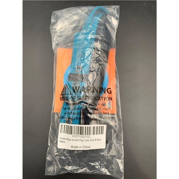 Padded Metal Buckle Dog Collar Size Medium