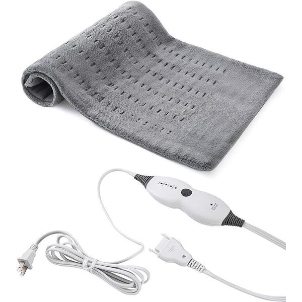 EVAJOY Electric Heating Pad 12"x24'' Large Heating Pad for Back Pain, 10 Temperature Settings, Soft 