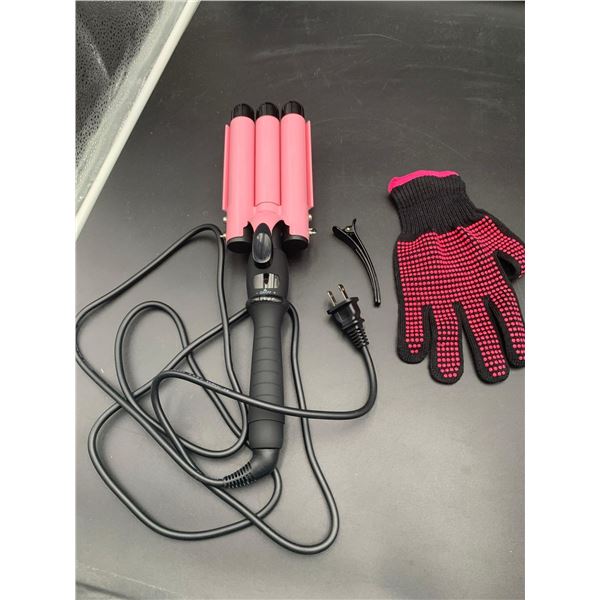 3 Barrel Curling iron Hair Waver 25mm Professional Ceramic Hair Curler with Two Temperature Control,