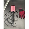 Image 1 : 3 Barrel Curling iron Hair Waver 25mm Professional Ceramic Hair Curler with Two Temperature Control,