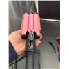 Image 2 : 3 Barrel Curling iron Hair Waver 25mm Professional Ceramic Hair Curler with Two Temperature Control,