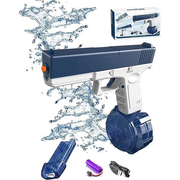 Electric Water Gun for Adults & Kids, Up to 35 FT Range [400+ Shooting] Super One-Button Automatic S