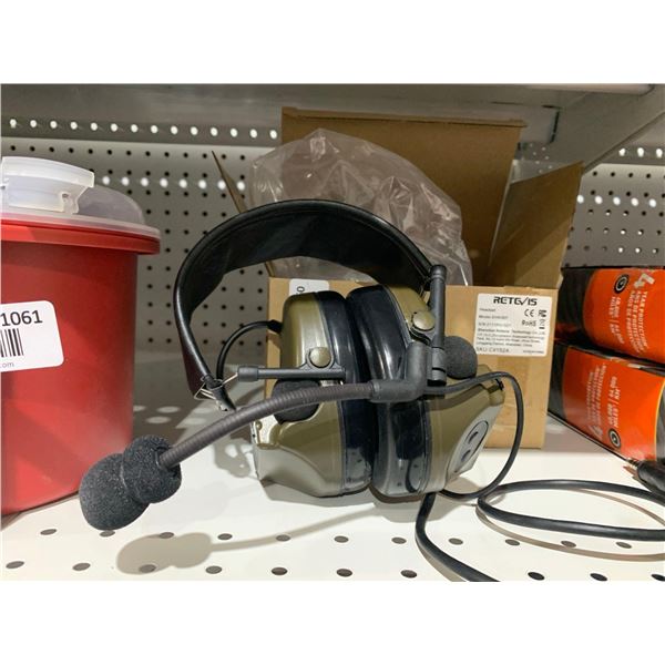 Retevis EHK007 Tactical Headset, Noise Reduction,Electronic Pickup, Walkie Talkie Headset 2 Pin for