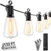 Image 1 : Brightown 132FT Outdoor String Lights Waterproof, LED Patio Lights with 50 Shatterproof ST38 Edison 