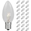 Image 1 : Brightown  Lights 25 Pack C9 Outdoor String Light Christmas Replacement Bulbs, Clear, E17/C9 Base, 7