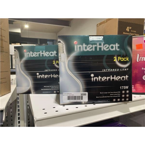 InterHeat 2 Pack Infrared lamp 175W X's 2