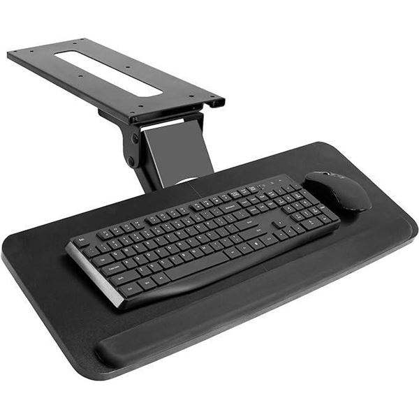 VIVO Adjustable Computer Keyboard & Mouse Platform Tray Ergonomic Under Table Desk Mount Drawer Unde