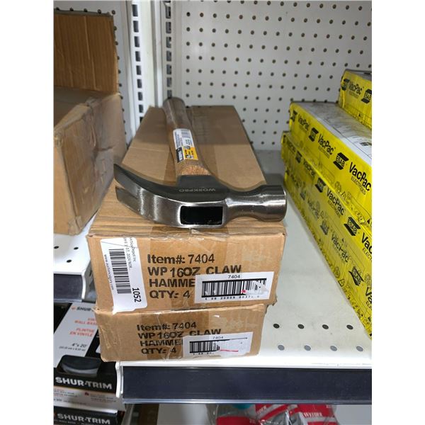 WorkPro 16oz Claw Hammer Lot of 8