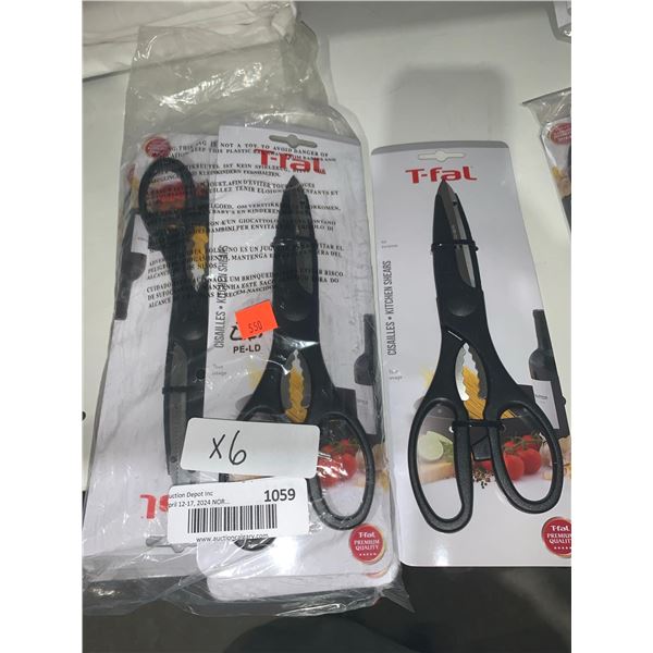 T-Fal Kitchen Shears Lot of 6