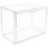 Image 1 : GUDEMAY Clear Stackable Plastic Storage Bins with Magnetic Lid - Dustproof Book, Purses & Cosmetic D
