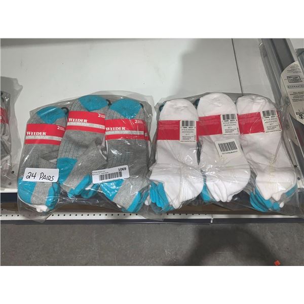 Weider Ankle Socks Ladies Size 6-10 2 Pairs per pack x's 12