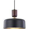 Image 1 : Modern Pendant Lighting,12 Inch Pendant Lamp,Wood and Brass Accent,Adjustable Metal Hanging Light Fi