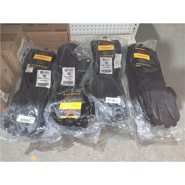 Kinco 18" Sandy Finish PVC with Gauntlet Size Large 24 Pairs