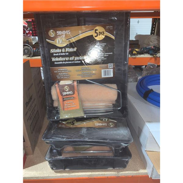 Simms 13mm Stain & Paint 5pc Brush Roller Set x's 3