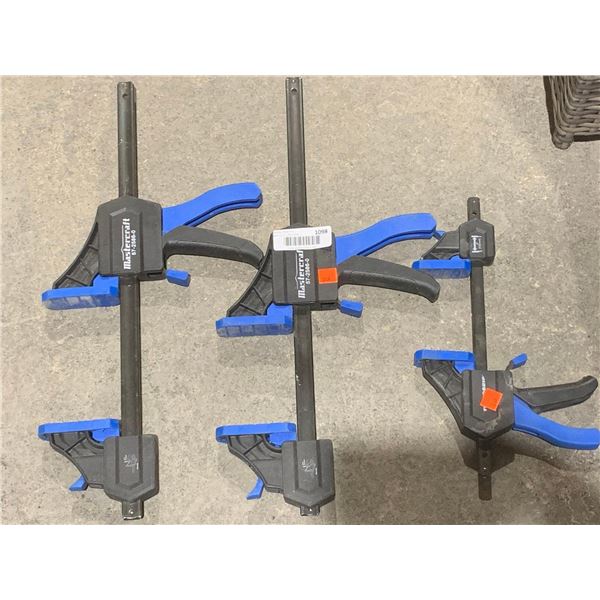 Mastercraft 6-in 100-lb Trigger Bar Clamps with One Handed Lot of 3 2x's12" 1x6"