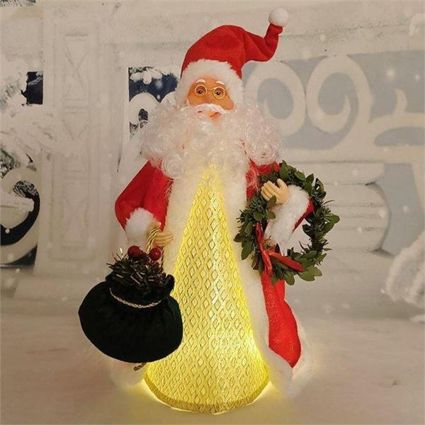 Universal Wheel Santa Claus Electric Music Lights Santa Claus Light Up
