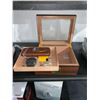 Image 3 : igarol Cigar Humidors, Humidor Cigar Box with Digital Hygrometer and Humidifier, Carbon Fiber Glass 