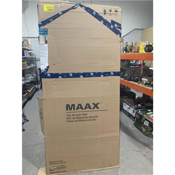 Maax Tub Acrylic Shower Wall 48"-61" x 30"-34" x 80" 2 Towel Bars