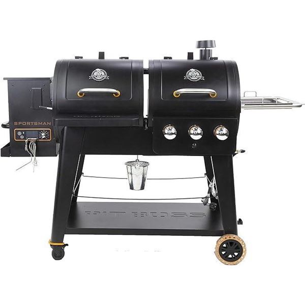 PIT BOSS PB1230SP Wood Pellet and Gas Combo Grill, Black