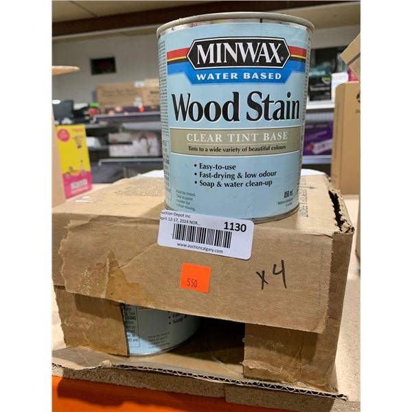 Minwax Water Based Wood Stain Clear Tint Base 858ml x's 4