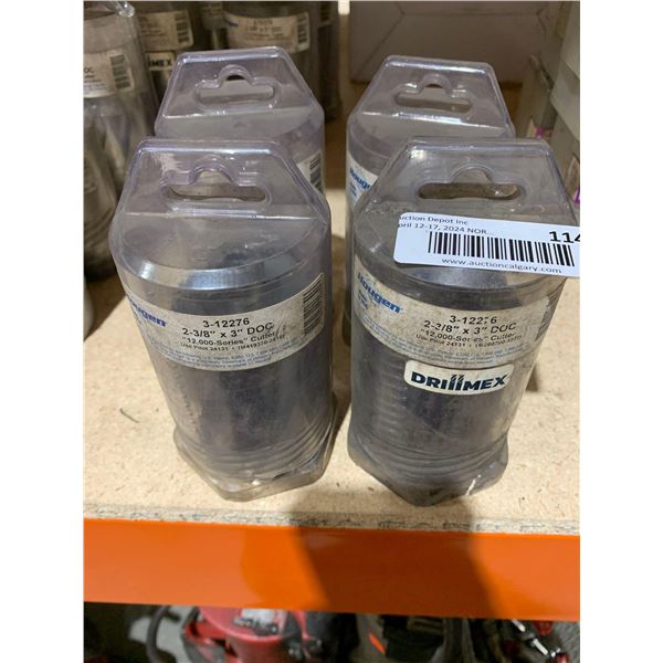 Lot of 4 2 3/8" x 3' Annular Cutting bits