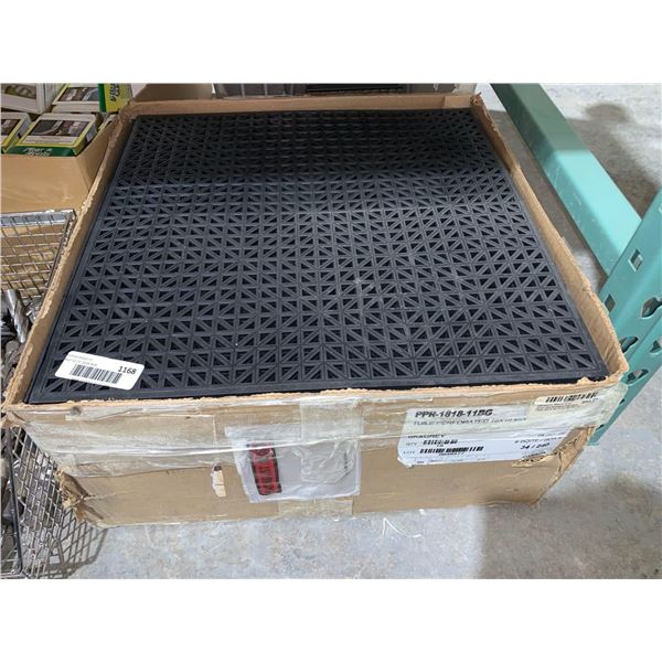 Lot of 18 Tuile Perforated 18x18 Black & Grey Anti-Fatigue Floor Tiles