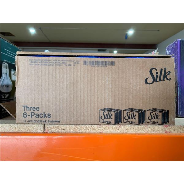 Silk Almond Vanilla Beverage 18 x 236ml