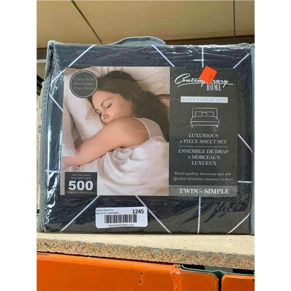 Contemporary Home Elite Collection 4pc Sheet Set - Twin Size