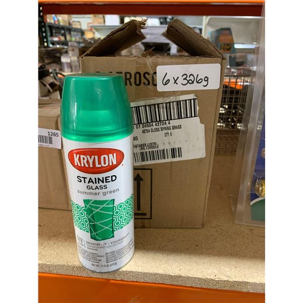 Krylon stained glass summer green paint 6x326g