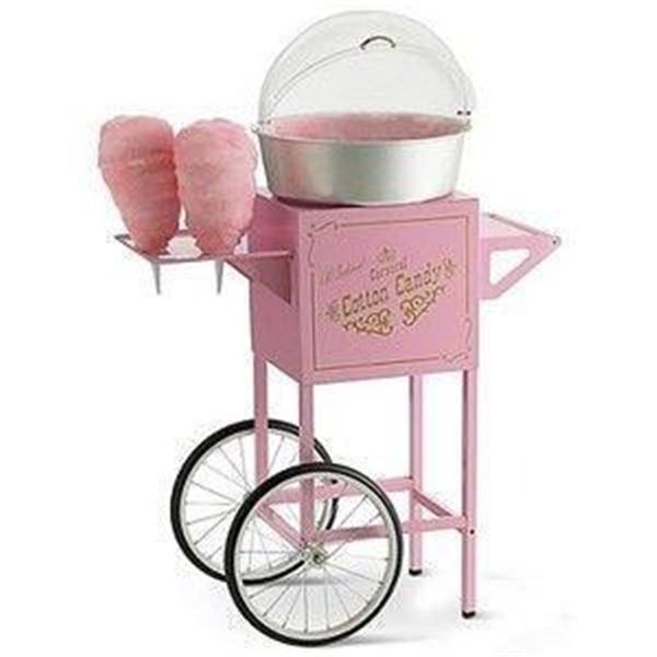 Old Fashioned Carnival Style Cotton Candy Machine with Candy Floss Cones