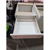 Image 4 : White Bathroom Vanity Base 1 Drawer & Single Cupboard - 18Lx24Dx35T