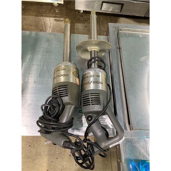 Lot Of Two Immersion Blenders. Robot Coupes - Model MP 550 Turbo And Model MP 450 Turbo.