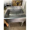 Image 2 : Single Well Stainless Steel Deep Well Commercial sink with faucets