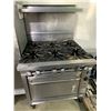 Image 1 : Vectare commercial Stainless Steel 6 burner Natural Gas range with oven with back splash
