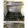 Image 3 : Vectare commercial Stainless Steel 6 burner Natural Gas range with oven with back splash