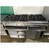 Image 1 : US Range 10 Burner Commercial Gas Cook Station with double warming base