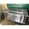 Image 1 : Foster Double Door Commercial Stainless Steel 60 inch Sandwich Prep Station on wheels