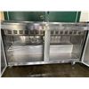Image 2 : Foster Double Door Commercial Stainless Steel 60 inch Sandwich Prep Station on wheels