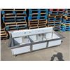 Image 1 : NEW Coopersteel Stainless Steel triple well commercial sink ( no legs)