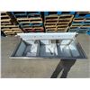 Image 2 : NEW Coopersteel Stainless Steel triple well commercial sink ( no legs)