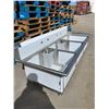 Image 4 : NEW Coopersteel Stainless Steel triple well commercial sink ( no legs)