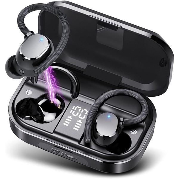 Wireless Earbuds, HiFi Stereo Wireless Headphones with HD Mic, 120H Bluetooth 5.3 Headphones, Deep B