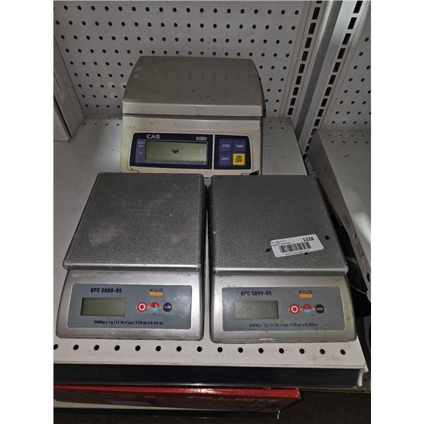 Lot of 3 Commercial Scales - Missing Power Cords